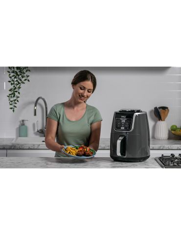 Ninja AF160 Singur 5,2 L De sine-stătător 1750 W Friteuză cu aer cald Gri