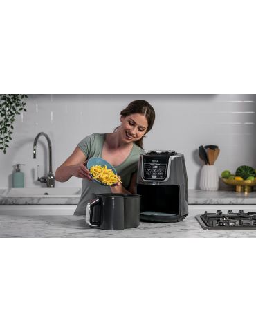 Ninja AF160 Singur 5,2 L De sine-stătător 1750 W Friteuză cu aer cald Gri