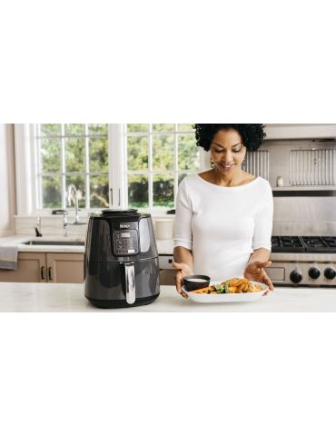 Ninja AF100 Singur 3,8 L De sine-stătător 1550 W Friteuză cu aer cald Negru