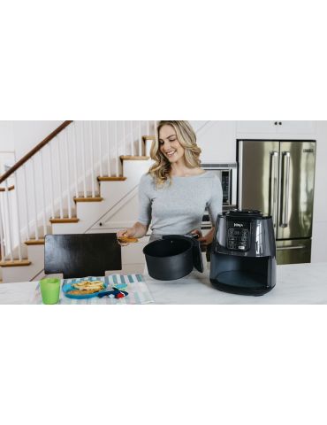 Ninja AF100 Singur 3,8 L De sine-stătător 1550 W Friteuză cu aer cald Negru