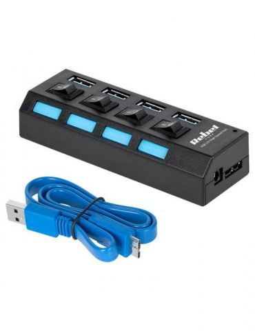 Hub usb 3.0 4 porturi rebel - Tik.ro