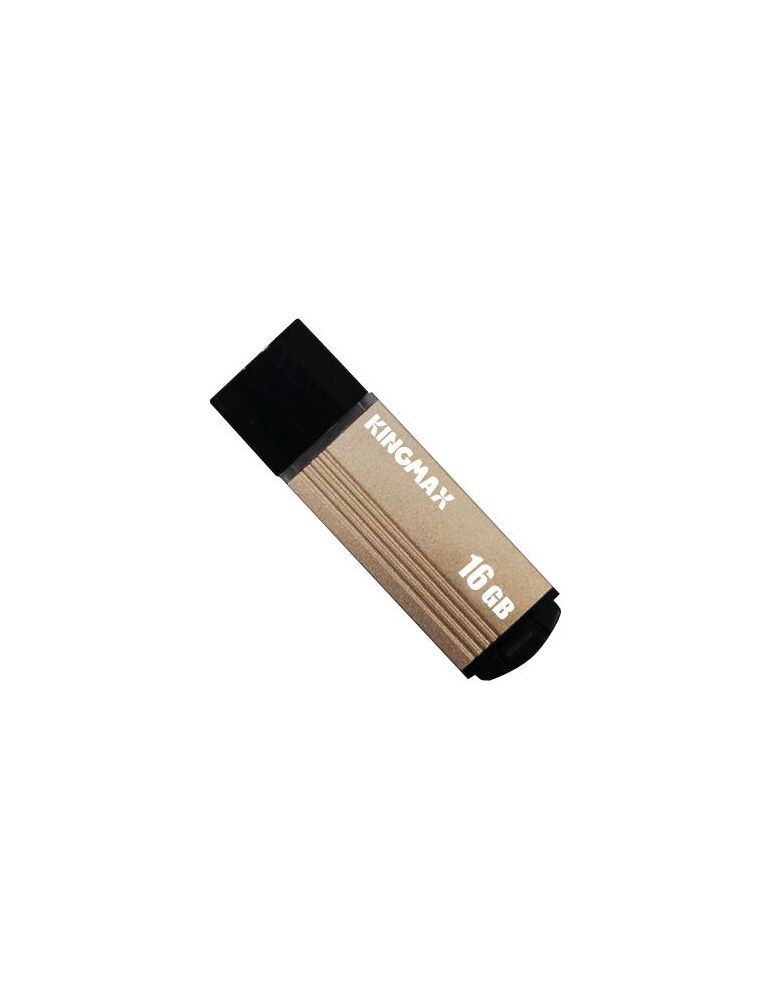 Memorie usb 2.0 kingmax 16 gb cu capac carcasa aluminiu negru / auriu km-ma06-16gb/y (include tv 0.03 lei)