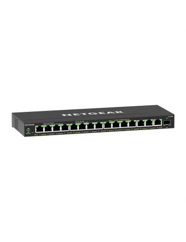 NETGEAR GS316EP-100PES switch-uri Gestionate Gigabit Ethernet (10 100 1000) Power over Ethernet (PoE) Suport Negru - Tik.ro