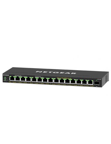 NETGEAR GS316EP-100PES switch-uri Gestionate Gigabit Ethernet (10 100 1000) Power over Ethernet (PoE) Suport Negru
