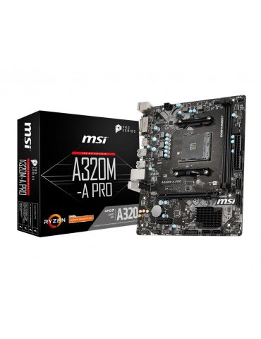 MSI A320M-A PRO plăci de bază AMD A320 Mufă AM4 micro-ATX - Tik.ro