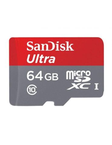 Card microsd sandisk 64 gb microsd clasa 10 standard uhs-i u1 sdsqunr-064g-gn3mn (include tv 0.03 lei) Sandisk - 1 - Tik.ro