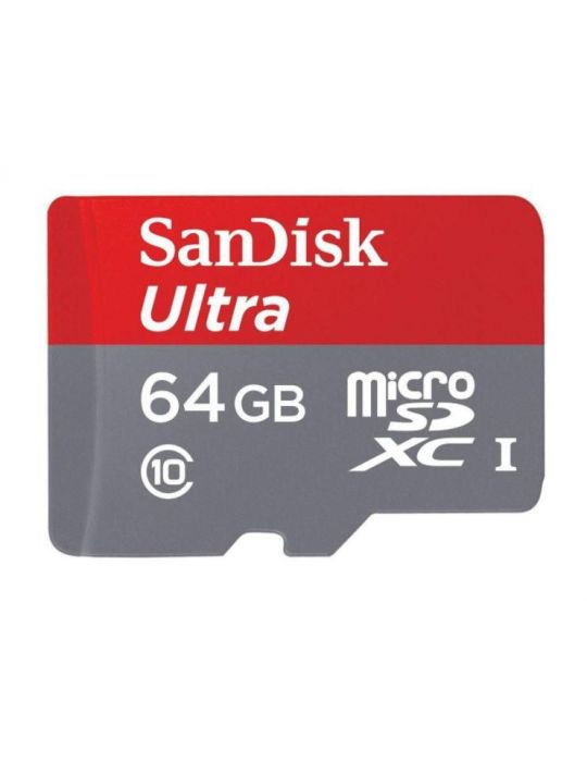 Card microsd sandisk 64 gb microsd clasa 10 standard uhs-i u1 sdsqunr-064g-gn3mn (include tv 0.03 lei) Sandisk - 1
