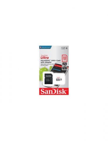 Card microsd sandisk 32 gb microsdhc clasa 10 standard uhs-i u1 sdsqunr-032g-gn3ma (include tv 0.03 lei) Sandisk - 1 - Tik.ro