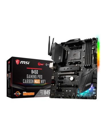 MSI B450 GAMING PRO CARBON MAX WIFI plăci de bază AMD B450 Mufă AM4 ATX - Tik.ro