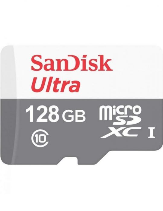 Card microsd sandisk 128 gb microsdxc clasa 10 standard uhs-i u1 sdsqunr-128g-gn3ma (include tv 0.03 lei) Sandisk - 1