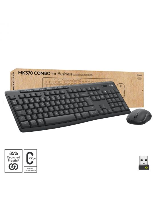 Logitech MK370 Combo for Business tastaturi Mouse inclus RF Wireless + Bluetooth QWERTY US Internațional Grafit