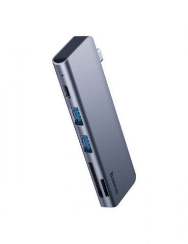 Docking station baseus conectare pc usb type-c usb 3.0 x 2 |usb type c x 1 pd 20v 3a (max.) | card reader sd x 1 micro sd x 1 le