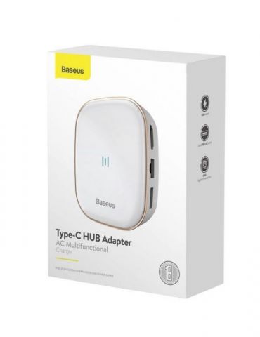 Docking station baseus multifunctional conectare pc usb type-c usb 3.0 x 2 usb type-c x 1 pd 45w rj-45 gigabit lan x 1 card read