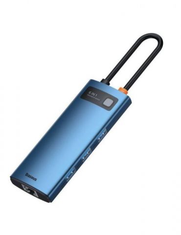Docking station baseus metal gleam conectare pc usb type-c usb 3.0 x 3 usb type c x 1 pd 100w 5v / 9v / 14.5v / 20v 5a (max.) gi