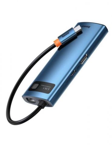 Docking station baseus metal gleam conectare pc usb type-c usb 3.0 x 3 usb type c x 1 pd 100w 5v / 9v / 14.5v / 20v 5a (max.) gi