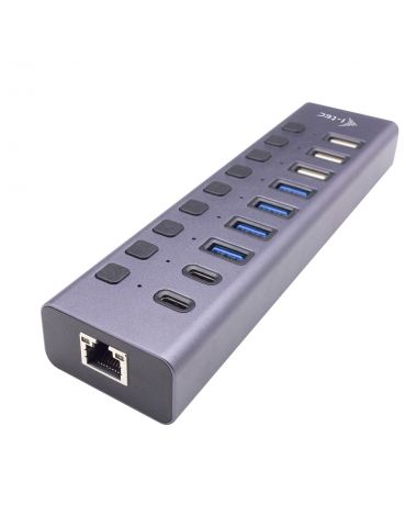 i-tec CACHARGEHUB9LAN hub-uri de interfață USB 2.0 Type-C 5000 Mbit s Gri - Tik.ro