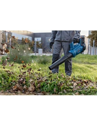 Bosch GBL 18V-750 PROFESSIONAL turbosuflante pentru frunze portabile 198 km h Negru, Albastru, Roşu