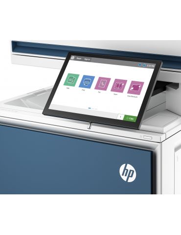 HP Color LaserJet Enterprise Flow Imprimantă MFP 5800zf, Imprimare,copiere,scanare,fax, Alimentator automat de documente tăvi