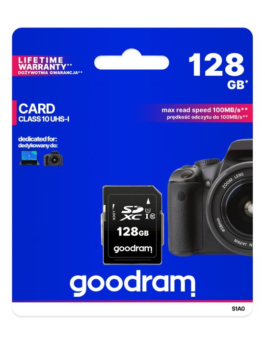 Goodram S1A0 128 Giga Bites SDXC UHS-I Clasa 10