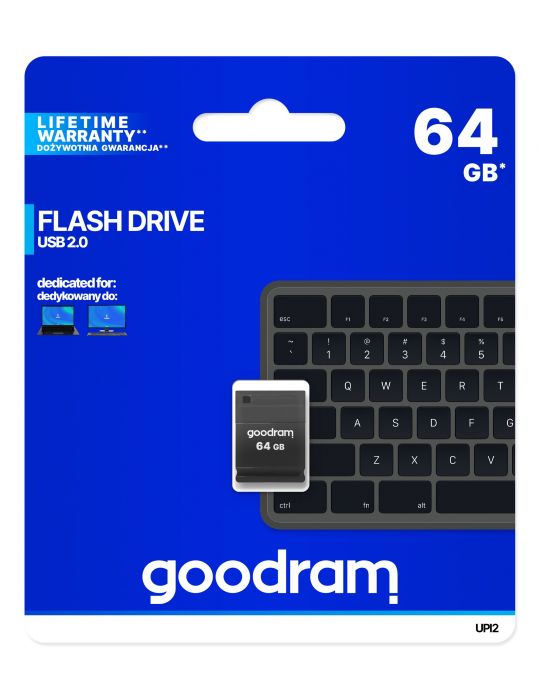 Goodram UPI2 memorii flash USB 64 Giga Bites USB Tip-A 2.0 Negru