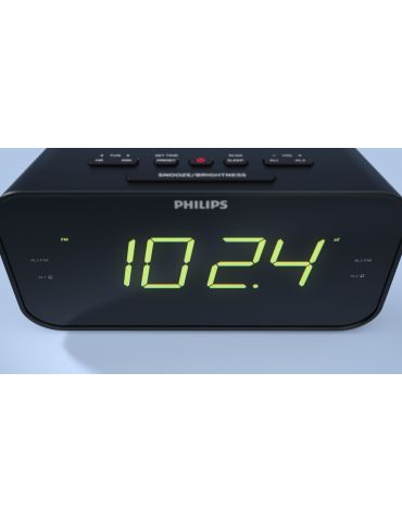 Philips TAR3306 12 ceasuri cu alarmă Ceas deșteptător digital Negru