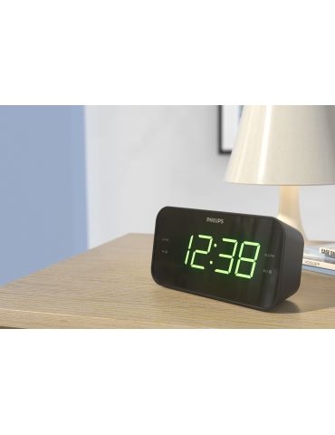 Philips TAR3306 12 ceasuri cu alarmă Ceas deșteptător digital Negru