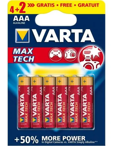 Varta AAA Max Tech, 4+2pcs Baterie de unică folosință Alcalină - Tik.ro
