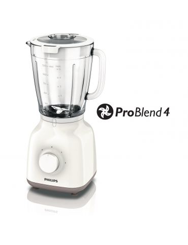 Philips Daily Collection Blender de 400 W cu 2 viteze şi Pulse, vas din sticlă de 1,5 l - Tik.ro