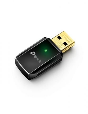 Adaptor retea tp-link ac600 extern wireless 2.4 ghz | 5 ghz usb 2.0 port 433 mbps antena interna x 1 bf-archer t2u(include tv 0.