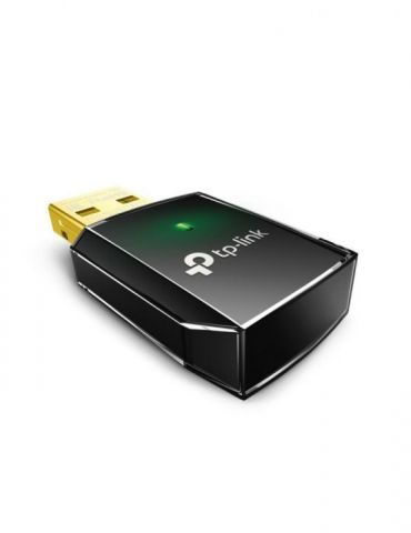 Adaptor retea tp-link ac600 extern wireless 2.4 ghz | 5 ghz usb 2.0 port 433 mbps antena interna x 1 bf-archer t2u(include tv 0.