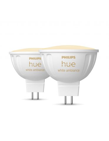 Philips Hue cu ambianță albă MR16 – spot luminos inteligent – (pachet de 2) - Tik.ro