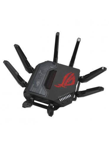 ASUS ROG Rapture GT-BE98 router wireless 10 Gigabit Ethernet Quad-band (2.4 GHz   5 GHz-1   5 GHz-2   6 GHz) Negru