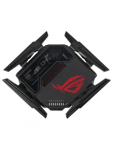 ASUS ROG Rapture GT-BE98 router wireless 10 Gigabit Ethernet Quad-band (2.4 GHz   5 GHz-1   5 GHz-2   6 GHz) Negru