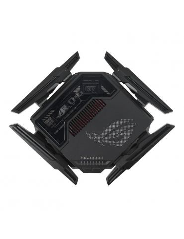 ASUS ROG Rapture GT-BE98 router wireless 10 Gigabit Ethernet Quad-band (2.4 GHz   5 GHz-1   5 GHz-2   6 GHz) Negru