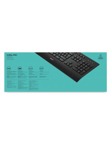 Logitech K280E Pro f  Business tastaturi USB AZERTY Franţuzesc Negru