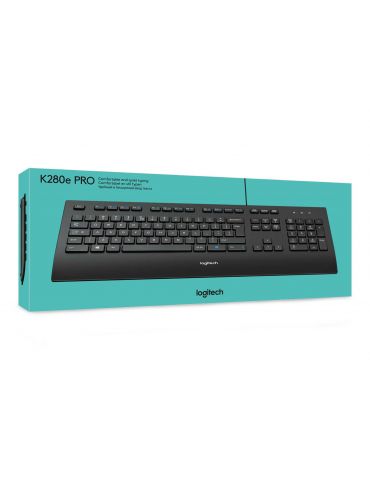 Logitech K280E Pro f  Business tastaturi USB AZERTY Franţuzesc Negru