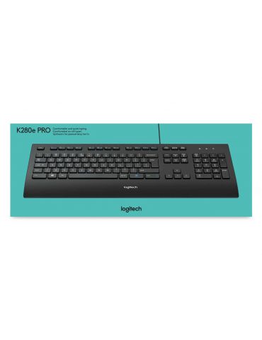 Logitech K280E Pro f  Business tastaturi USB AZERTY Franţuzesc Negru
