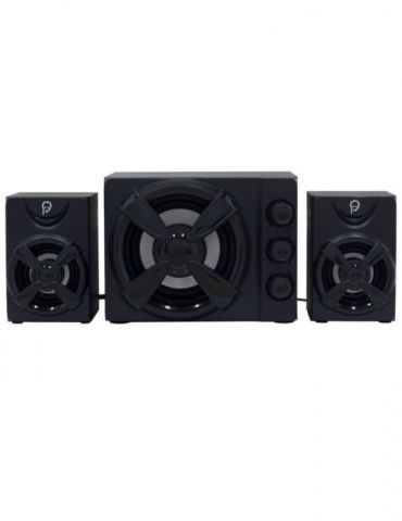 Boxe spacer gaming 2.1 rms: 11w (2 x 3w + 5w) control volum bass si inalte subwoofer lemn mdf 14 x led usb power black spb-thund