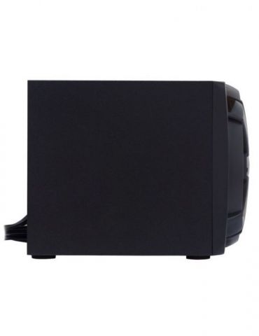 Boxe spacer gaming 2.1 rms: 11w (2 x 3w + 5w) control volum bass si inalte subwoofer lemn mdf 14 x led usb power black spb-thund