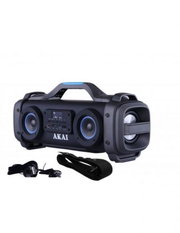 Boxe portabile akai compact 1.0 rms functie karaoke bluetooth conector bluetooth jack 3.5mm usb negru abts-sh01 (include tv 8.00