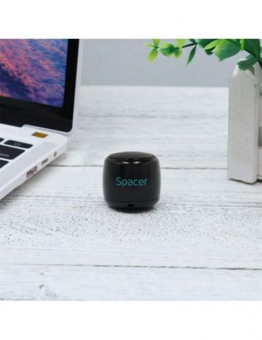 Boxa spacer portabila bluetooth cri-cri-bk rms:  3w control volum acumulator 300mah timp de functionare pana la 2 ore distanta d