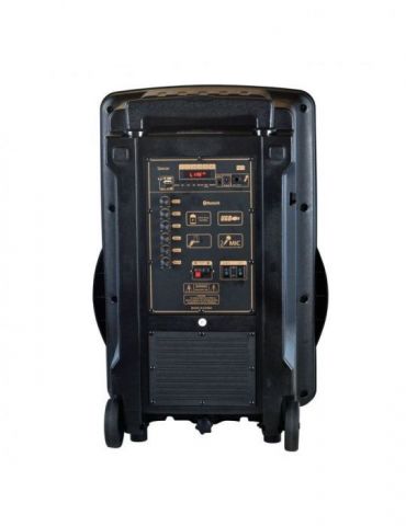 Boxa spacer portabila bluetooth lion tip troler rms: 120w 15 woofer acumulator 4.5a input : aux audio guitar usb/microsd remote 