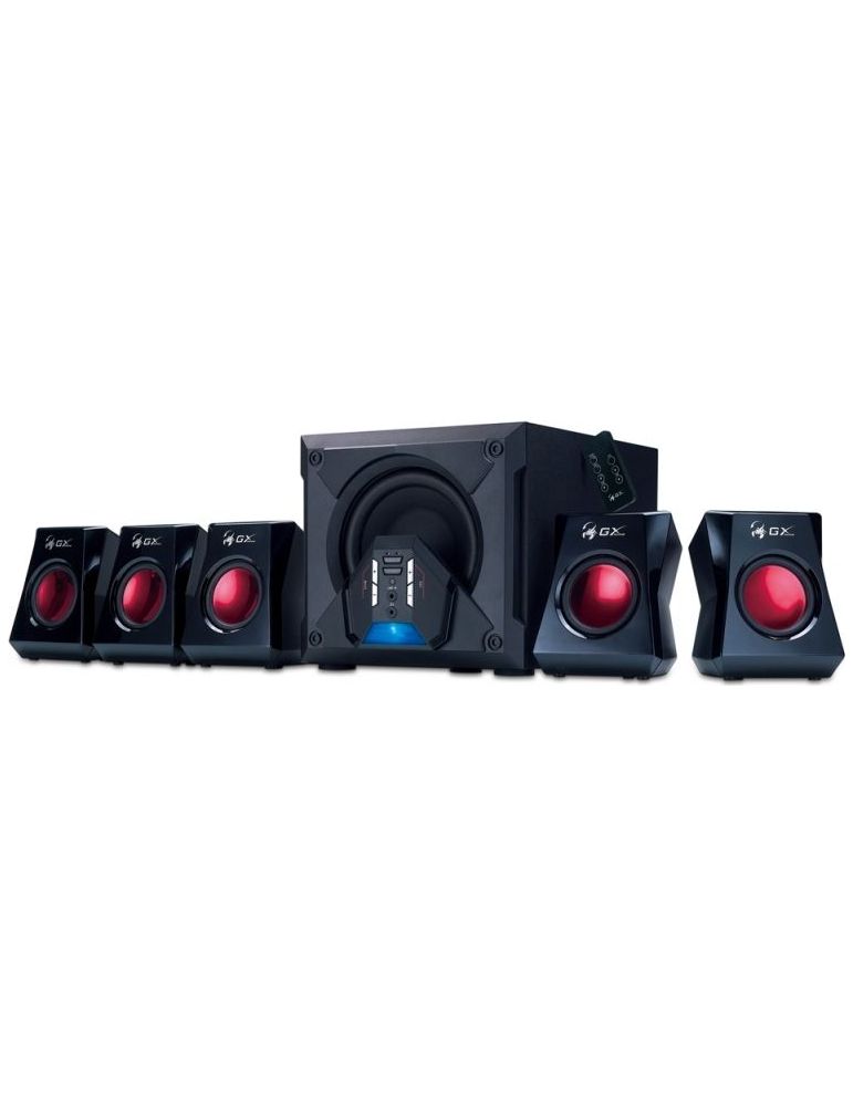 Boxe genius 5.1 rms: 80w (5 x 10w + 1 x 30w) gaming telecomanda wireless black sw-g5.1 3500 31731017100 (include tv 10lei)