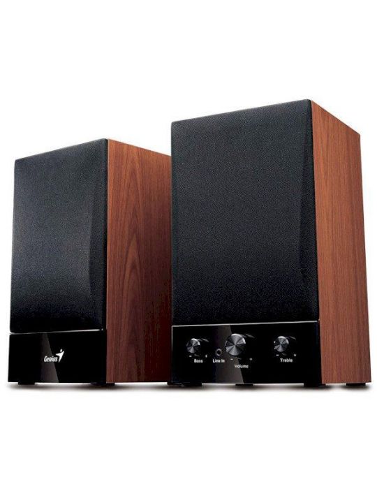 Boxe genius 2.0 rms: 40w (2 x 20w) amplificare integrata cherry wood sp-hf1250b ii 31730011400  (include tv 10lei) Genius - 1