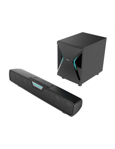 Boxe edifier gaming soundbar rms:  86w (2 x 18w 1 x 50w) bass 7 inalte 2.75 control volum bt/usb/opt/aux sound mode: music/game/ - Tik.ro