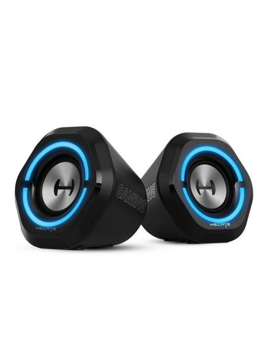 Boxe edifier gaming 2.0 rms:   5w (2 x 2.5w) bass 2.5 control volum bt/usb/aux sound mode: music/game/movie 12 x led rgb frecv. 