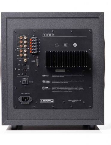 Boxe edifier 5.1 rms: 540w (5 x 60w 1 x 240w) telecomanda pe fir cu display 2 lcd + telecomanda wireless digital optical in blac