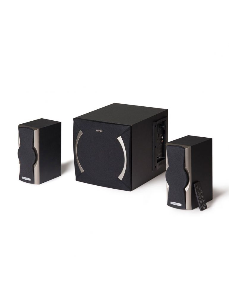 Boxe edifier 2.1 rms: 48w (2 x 12w 1 x 24w) volum bass black raport semnal-zgomot: 85dba frecventa raspuns - sateliti: 210hz -
