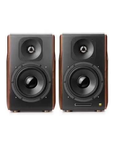 Boxe edifier 2.0 rms: 256w (2 x 8w 1 x 120w 1 x 120w) bluetooth telecomanda wireless volum bass treble optical coaxial brown usb