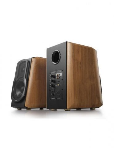Boxe edifier 2.0 rms: 120w (2 x 25w 2 x 35w) bluetooth telecomanda wireless volum bass treble coaxial optic brown s1000mkii  (in